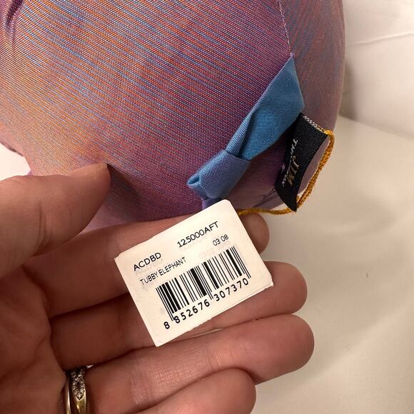 Vtg Jim Thompson 100% Silk Plush Elephant Stuffed Animal NEW Purple Kids Decor - Picture 5 of 8